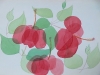 Stylised Red Flowers - SOLD