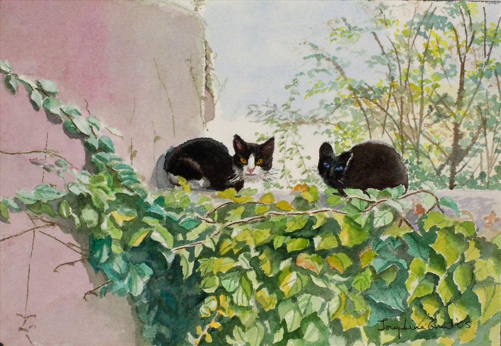 Cats on the wall - SOLD